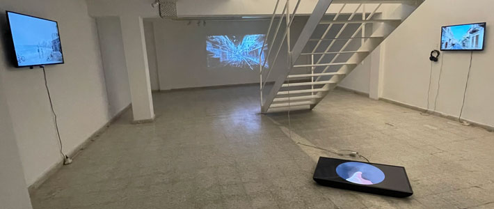 Views from the exhibition UNLAND in the NeMe Arts Centre