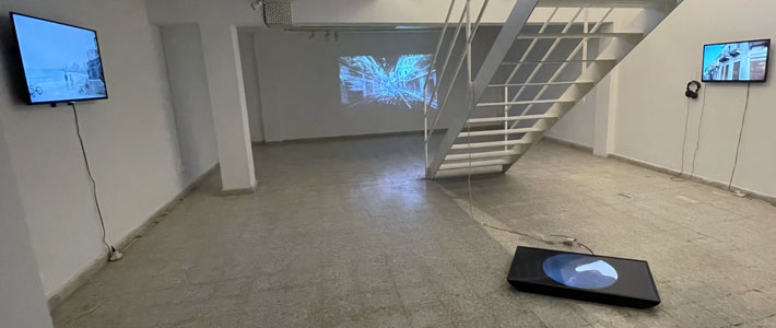 Views from the exhibition UNLAND in the NeMe Arts Centre